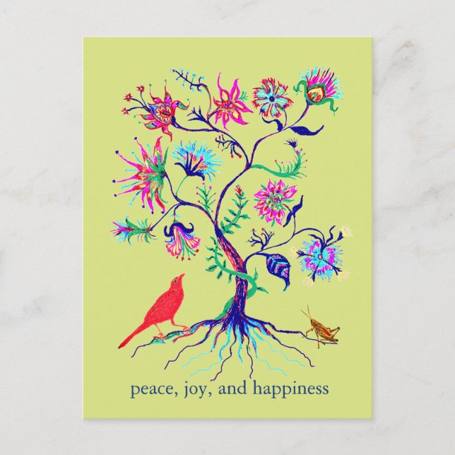 Postal Un árbol de la vida (Anverso)
