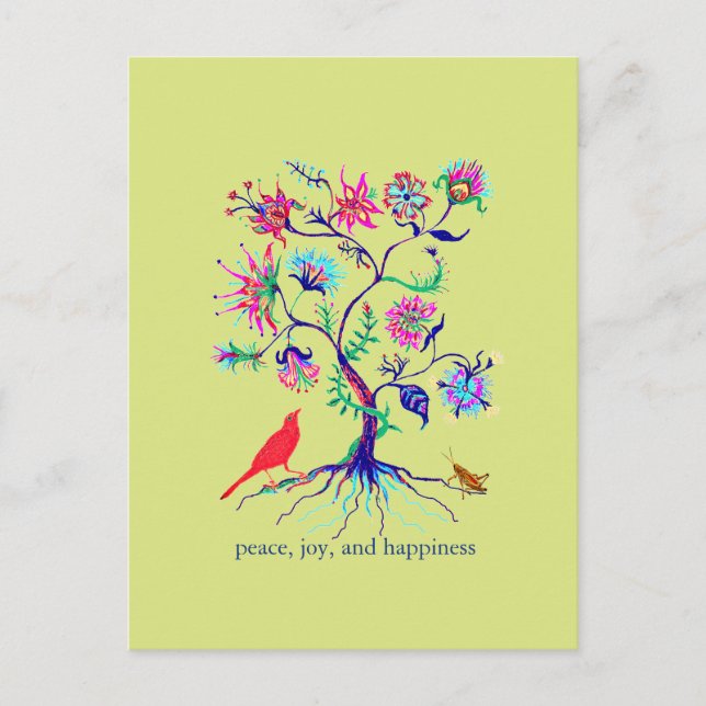Postal Un árbol de la vida (Anverso)