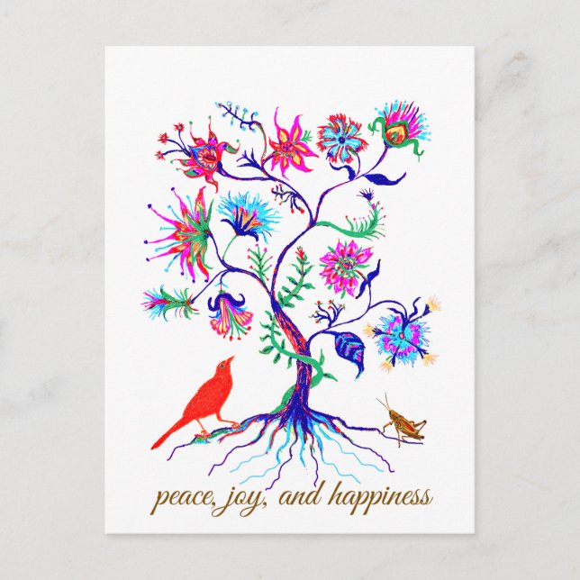 Postal Un árbol de la vida (Anverso)