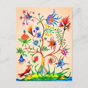 Postal Un árbol de la vida