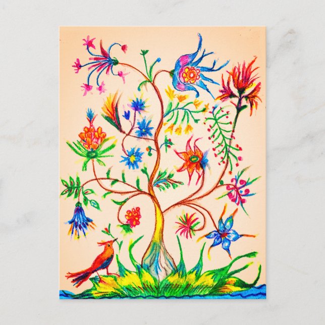 Postal Un árbol de la vida (Anverso)