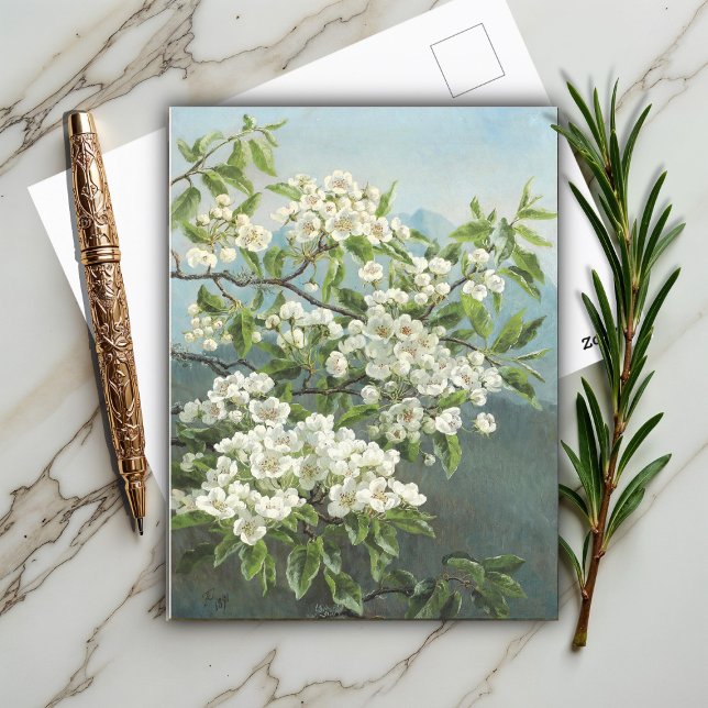 Postal Un árbol de peras floreciente, Christensen 1891 (Subido por el creador)