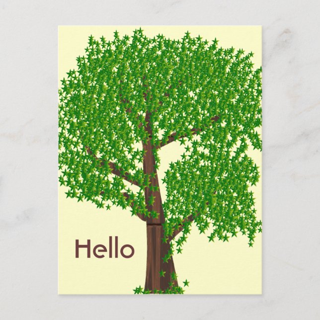 Postal Un árbol impar (Anverso)