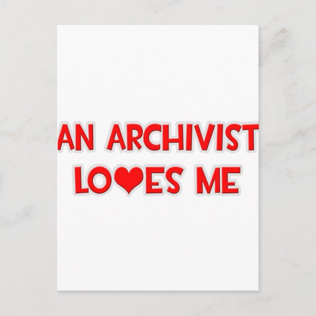 Postal Un archivista me ama (Anverso)