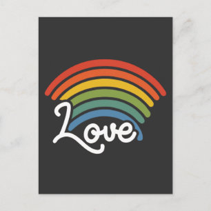 Postal Un arcoiris de amor