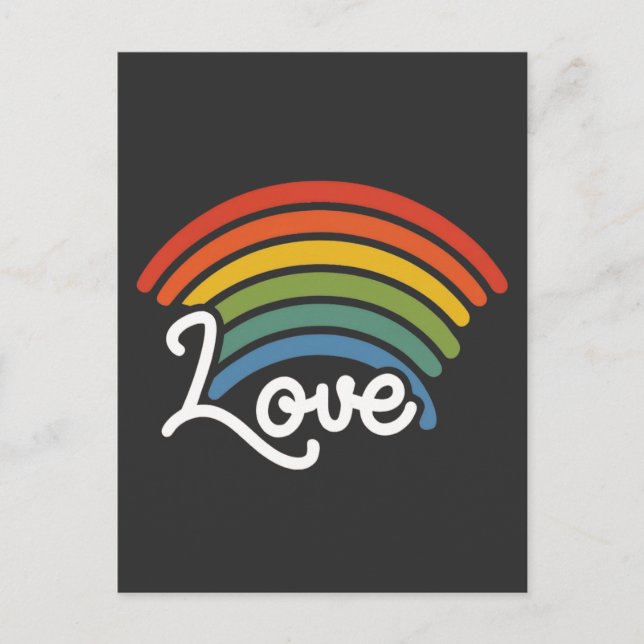 Postal Un arcoiris de amor (Anverso)