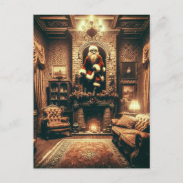 Postal Un arte de terror de Navidad generado por IA de Sa