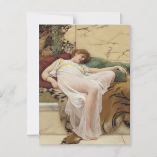 Postal Un arte siesta John William Godward