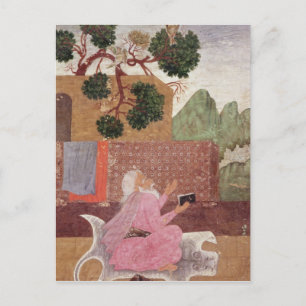 Postal Un ascético en una piel de tigre