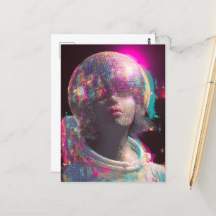 Postal Un astronauta discoteca