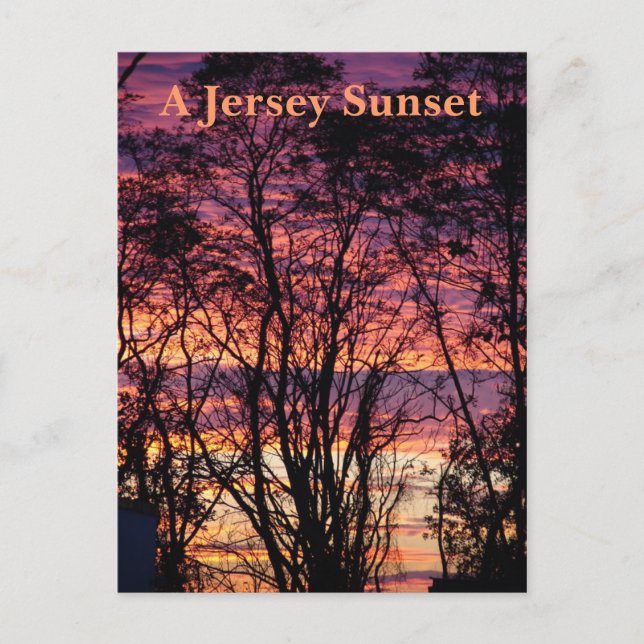 Postal Un atardecer de Jersey (Anverso)