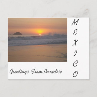 Postal Un atardecer en México