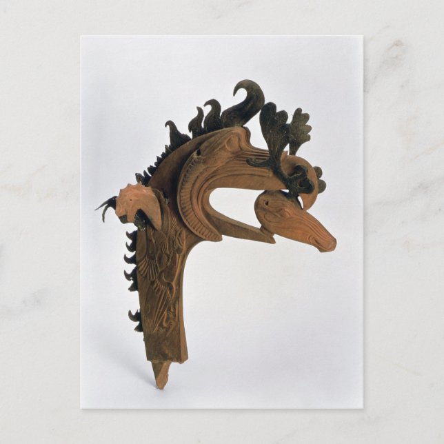 Postal Un ataúd sostiene un ciervo en su pico (Anverso)