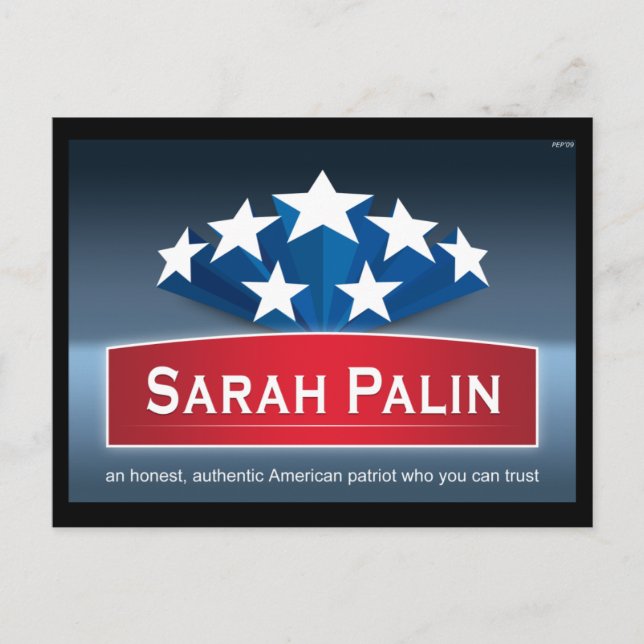 Postal Un auténtico americano (Anverso)