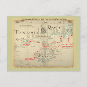 Postal Un auténtico mapa pirata de 1690 (con adornos)