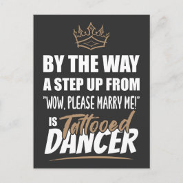 Postal Un bailarín de tatuajes es lo más atractivo. Regal