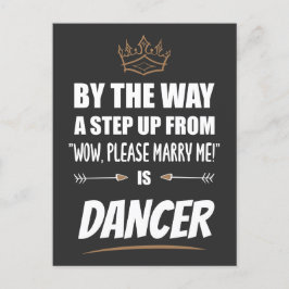 Postal Un bailarín es lo más atractivo. Gracioso regalo