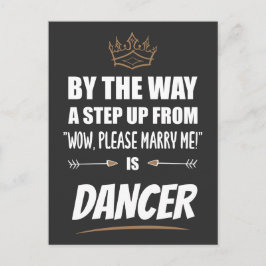 Postal Un bailarín es lo más atractivo. Gracioso regalo