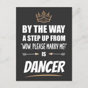 Postal Un Bailarín es lo Máximo en Atractivo. Regalo Dive