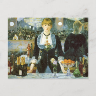 Postal Un bar en el Folies Bergere de Edouard Manet