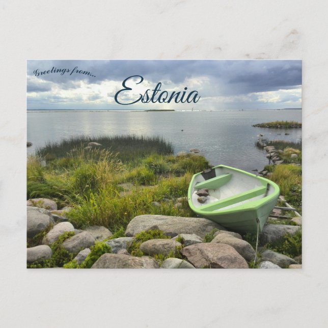 Postal Un barco en Rohuneeme Estonia (Anverso)