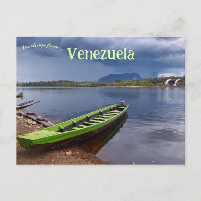 Postal Un barco en Venezuela (Anverso)