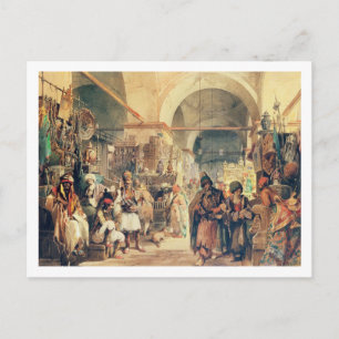 Postal Un bazar turco, 1854 (lápiz y con papel)
