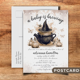 Postal Un bebé elabora Baby Shower Neutral de Halloween
