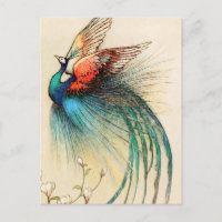 Un bello pájaro vuela del Árbol de Juniper