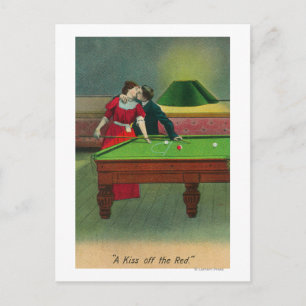 Postal Un beso de los rojos