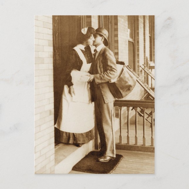 Postal Un beso del cartero (Anverso)