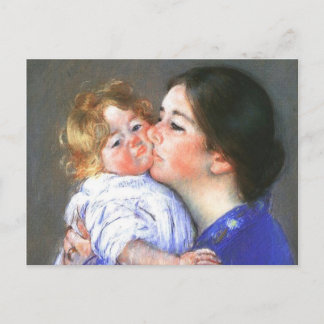 Postal Un beso para la bebé Anne, Mary Cassatt