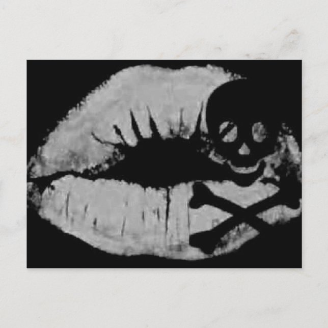 Postal Un beso pirata (Anverso)