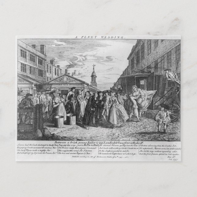 Postal Un Boda de la flota, 1747 (Anverso)