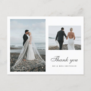 Postal Un Boda fotográfico mínimo Gracias