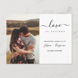 Postal Un Boda fotográfico mínimo posponencia El amor es