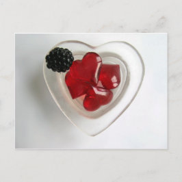 Postal Un bol de corazones y una Blackberry