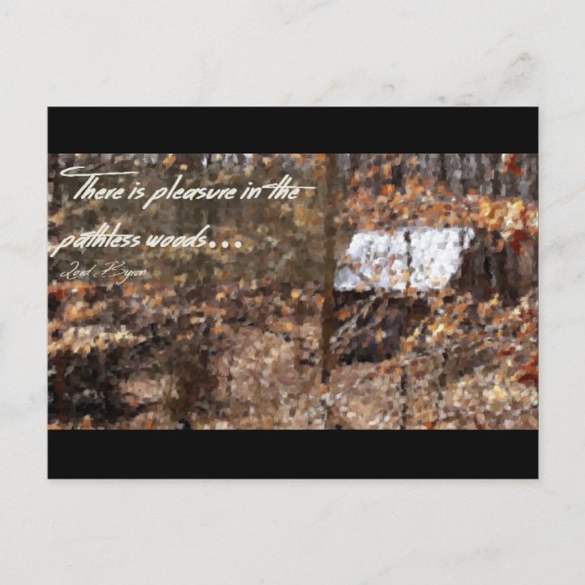 Postal Un bosque sin caminos (Anverso)