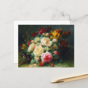 Postal Un Bouquet De Rosas De Basura, Arte Floral