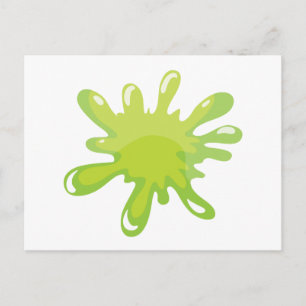 Postal un brillo de color verde