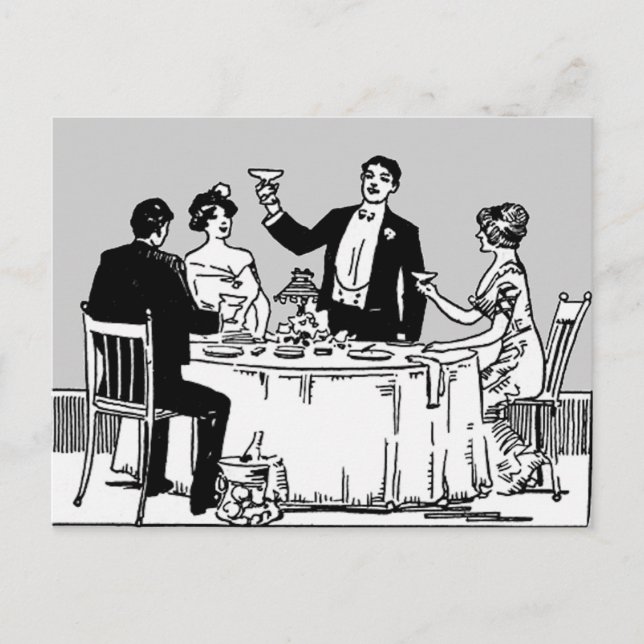 Postal Un brindis (Anverso)