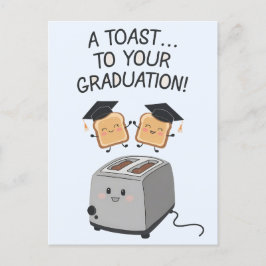 Postal Un brindis por tu graduación, divertidos familiare