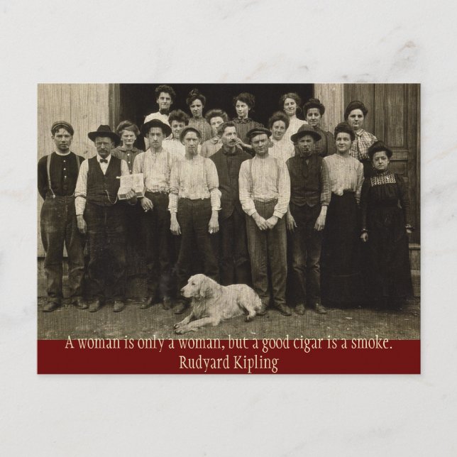 Postal Un buen cigarro es un humo (Anverso)