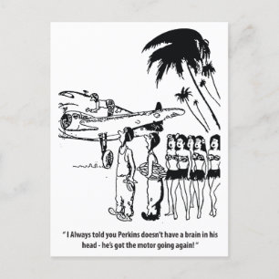 Postal Un buen mecánico, divertido, vintage