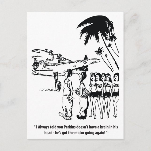 Postal Un buen mecánico, divertido, vintage (Anverso)