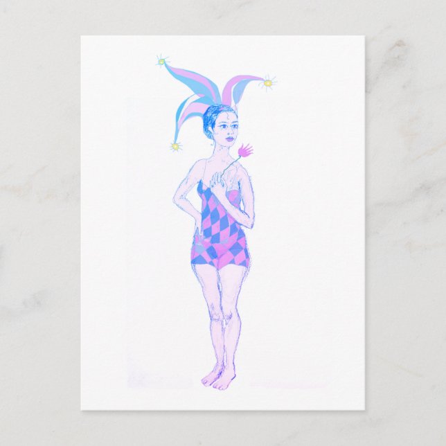 Postal Un bufón (Anverso)