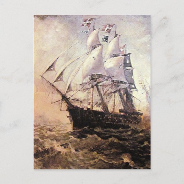 Postal un buque en el mar 05 (Anverso)