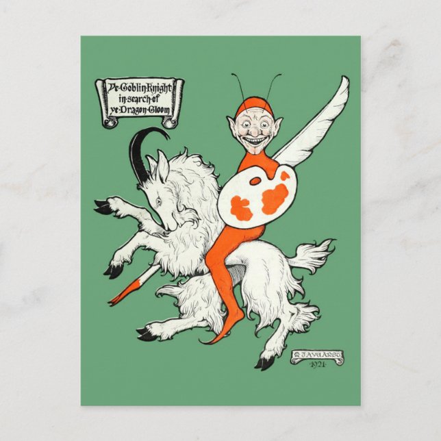 Postal Un Caballero Goblin (Anverso)
