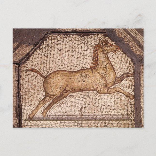 Postal Un caballo, detalles de Orfeo Encantando a los Ani (Anverso)