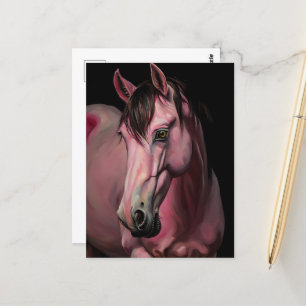 Postal Un caballo rosado